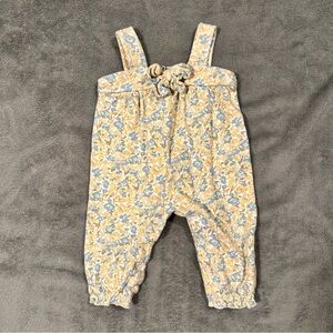 Laura Ashley Baby Girl Blue and Yellow Flower Romper 3-6 Months